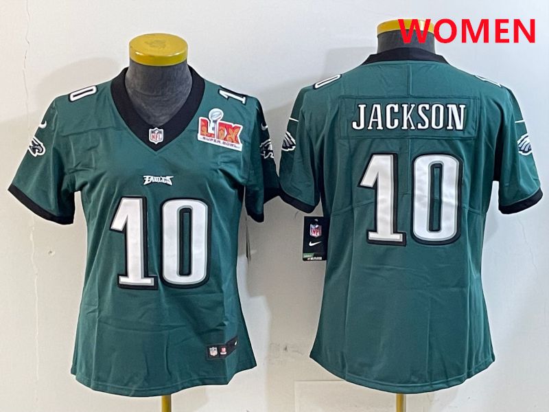 Women Philadelphia Eagles #10 Jackson Green Second generations 2025 Nike Vapor Limited NFL Jersey style 6->women nfl jersey->Women Jersey